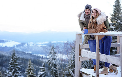 Couple Enjoying Mountain View